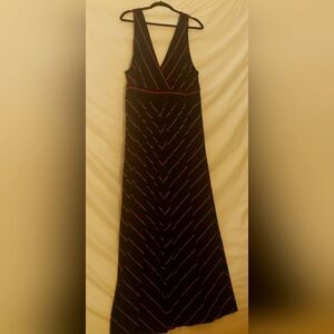 Torrid Black and Pink Chevron Maxi Dress